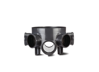 Polypipe UG537 170mm High Shallow Access Chamber Base 5 Inlet 320mm