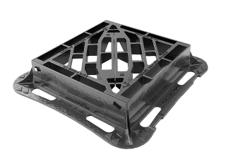 D400 Hngd Gully Grating D/Tri 425x425x100 Ductile k/m DGHT0D4/4242/KHA