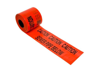 Underground Warning Tape Red Sewer 365m