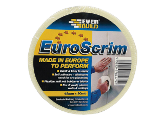 Everbuild EuroScrim Drywall Scrim Self Adhesive Mesh Tape 100mmx90m