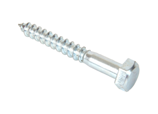 Coach Screws Hex Head BZP M6x70mm