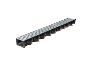 Aco Hexdrain Plastic Channel c/w Galv Grating 1m