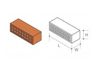 Redbank Square Hole Clay Air Brick Red 65x215mm No 350