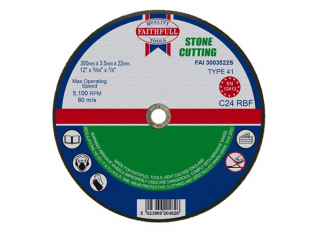 Faithfull Stone Cutting Disc 3.5x22x300mm