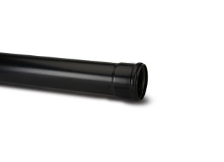 Polypipe SP430B Single Socket Pipe Black 110mmx3m
