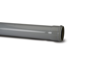 Polypipe SP430G Single Socket Pipe Grey 110mmx3m
